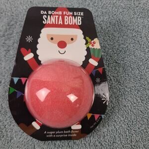Da Bomb Bath Fizzer Red Santa bomb Sugar Plum Scent Soft on Skin Surprise Inside